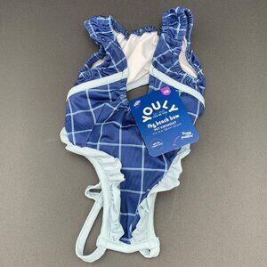 Youly Swimsuit XS 11-13‎ Inch Pet Dog Blue Check The Beach Bum UPF 50